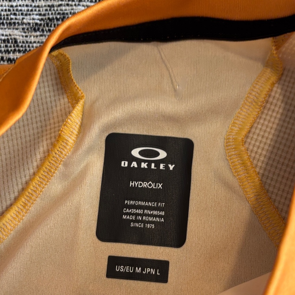 Oakley Men's Vibrant Orange endurance biking jersey jacket zip up - Picture 3 of 6